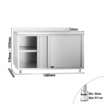 Edelstahl Arbeitsschrank – Bild 4