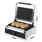 Kontaktgrill - 2,2 kW - oben & unten Gerillt - Grillfläche: 345x235mm – Bild 2