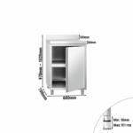 Edelstahl Arbeitsschrank – Bild 4
