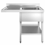 Spülmaschinen-Spültisch mit 1 Becken rechts