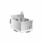 Handwaschbecken - Edelstahl - mit Seifenspender – Bild 2