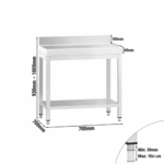 Edelstahl Arbeitstisch – Bild 3