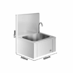 Handwaschbecken - Edelstahl - mit Kniebedienung – Bild 3