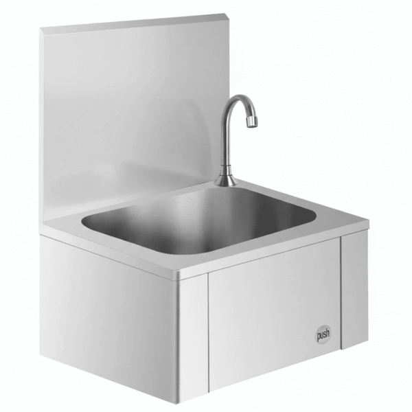 Handwaschbecken - Edelstahl - mit Kniebedienung