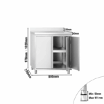 Edelstahl Arbeitsschrank – Bild 3