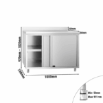 Edelstahl Arbeitsschrank – Bild 3
