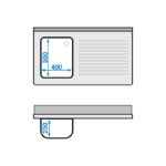 Spülmaschinen-Spültisch mit 1 Becken links – Bild 4