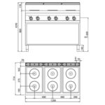 Elektroherd - 15,6 kW - 6 Platten Rund – Bild 4