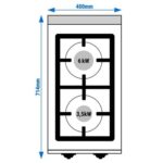 Gasherd - 9,5 kW - 2 Brenner – Bild 4