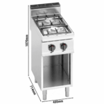 Gasherd - 9,5 kW - 2 Brenner – Bild 2