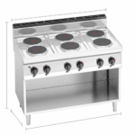 Elektroherd - 15,6 kW - 6 Platten Rund – Bild 2