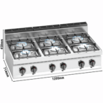 Gasherd - 33,5 kW - 6 Brenner – Bild 2