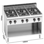 Gasherd - 42 kW - 6 Brenner - Hochleistungsmodell – Bild 2