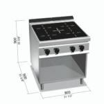 Infrarotherd - 16 kW - 4 Kochfelder – Bild 4