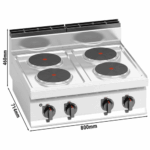 Elektroherd - 10,4 kW - 4 Platten Rund – Bild 3