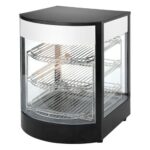 Warmhaltevitrine - 355mm - 800 Watt - 3 Ablagen - Schwarz – Bild 2